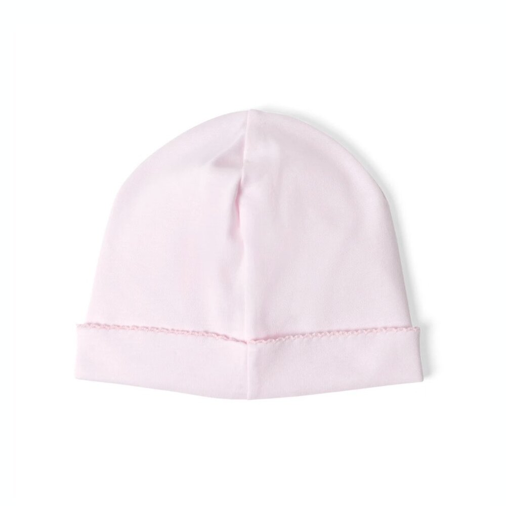 Classic Baby Girls Newborn Beanie Hat in Pima Cotton